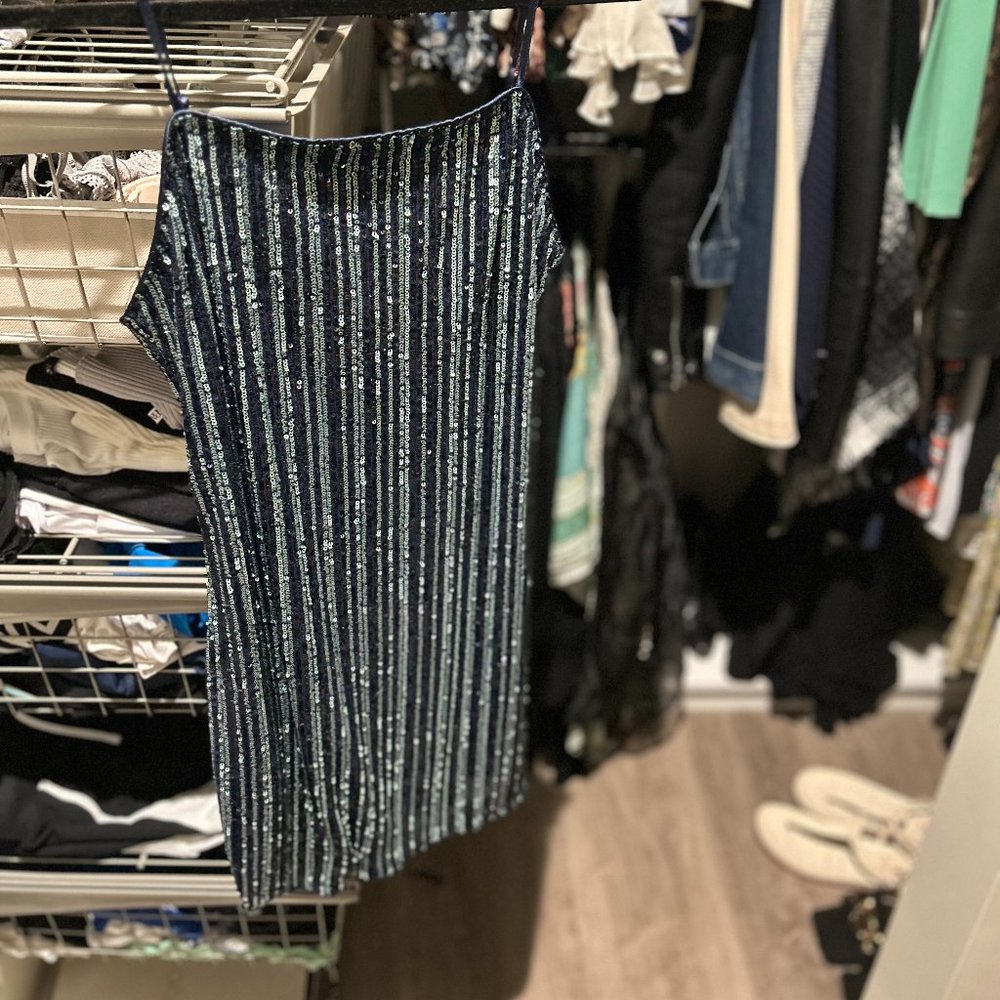 Blue Sequined Mini - Francescas, never worn